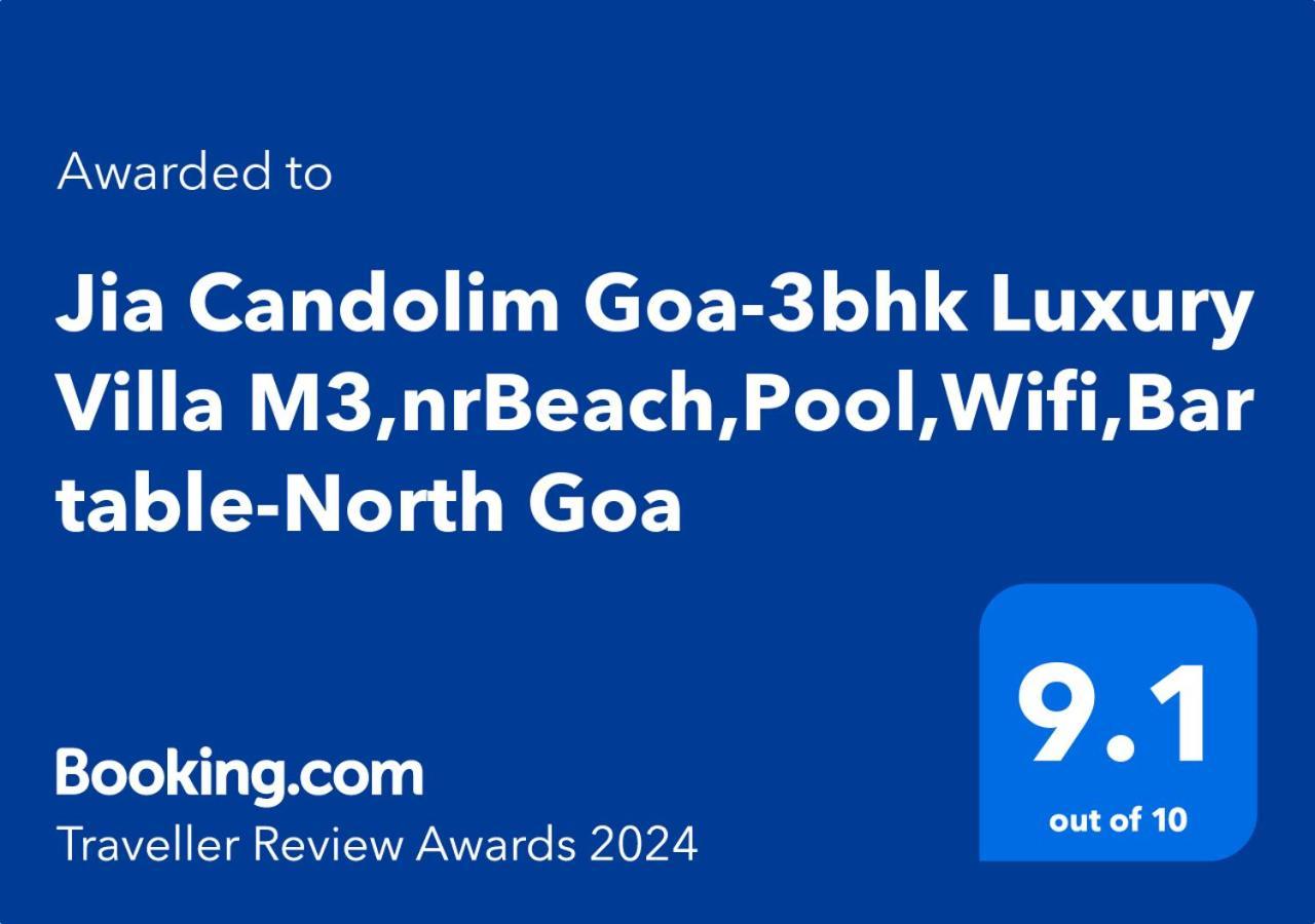 Villa M - Jia 3- 3Bhk In Candolim, Pool Facing, Near Beach, Breakfast Included Eksteriør bilde
